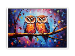 Two Owls Canvas Painting