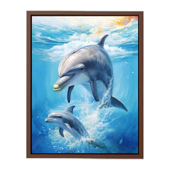 Dolphin Couple Fish Canvas Painting