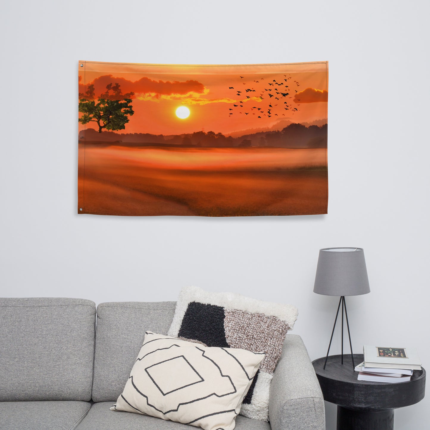 Sunset Brids Flag Tapestry wall hanging