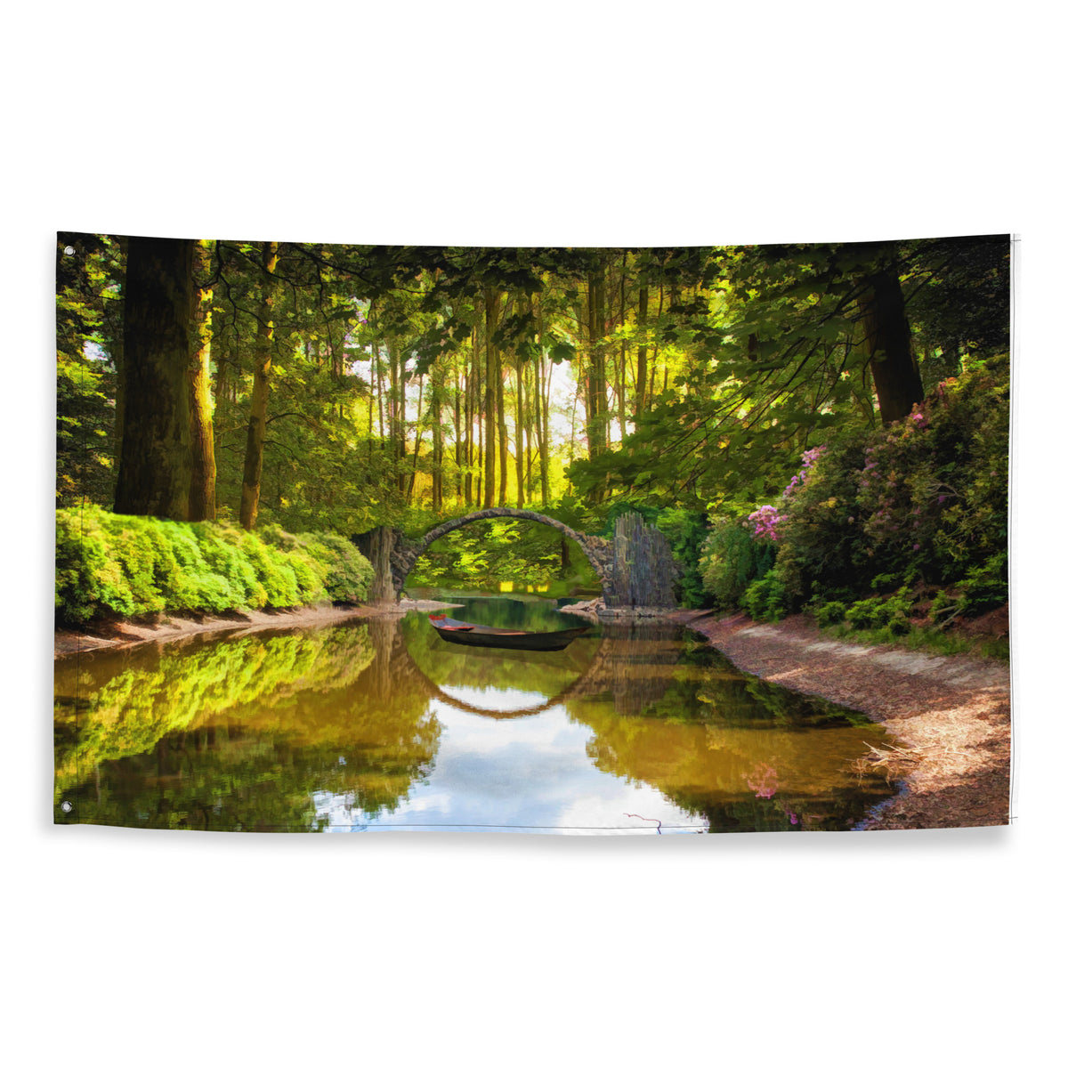 Forest Lake Painting Flag