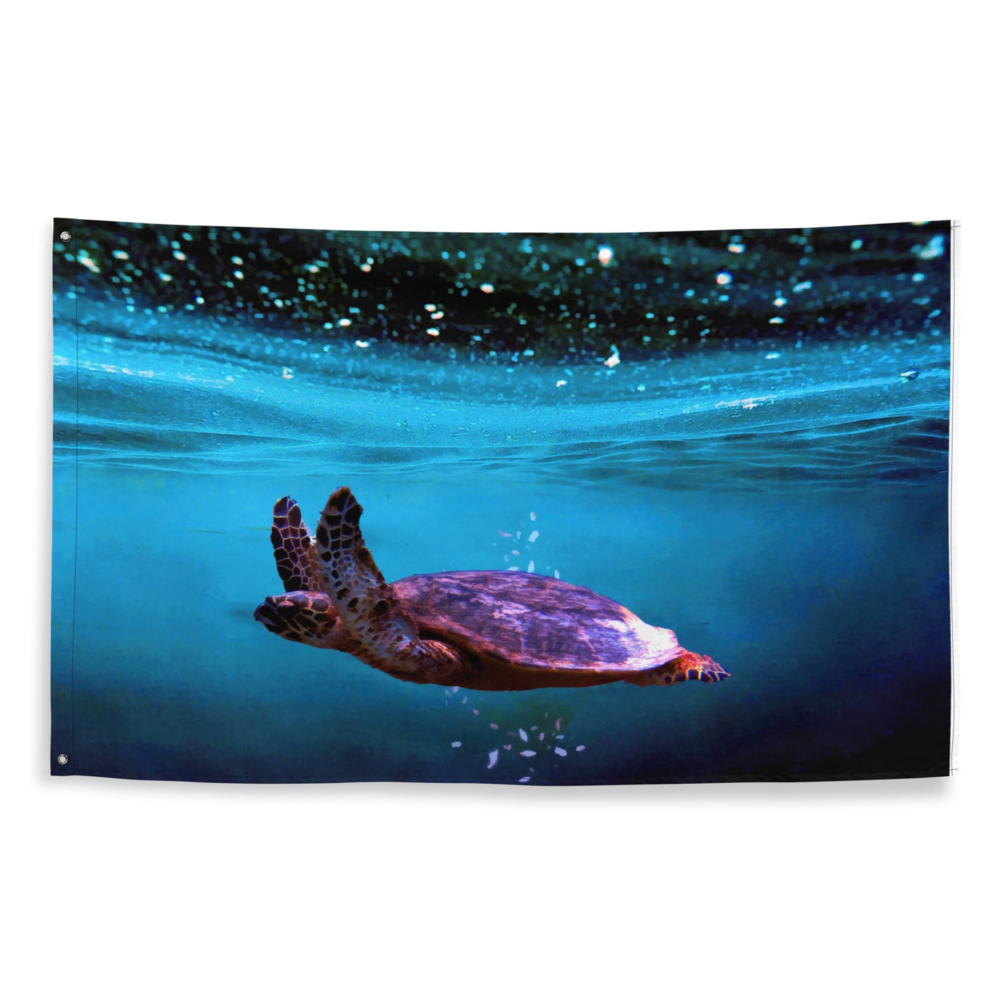 Sea Turtle Artwork Flag Tapestry