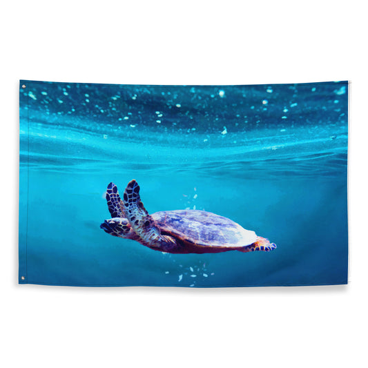 Sea Turtle Art Flag Tapestry