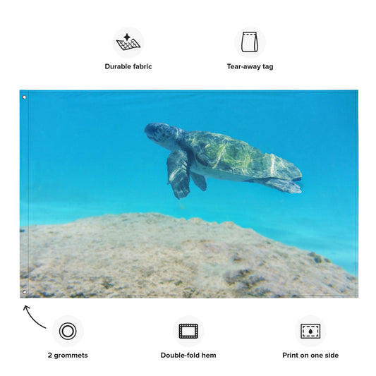 Turtle  Artwork Painting Flag Tapestry