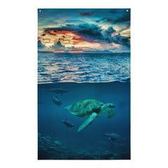 Turtle  Wall art Oil Painting Flag Tapestry