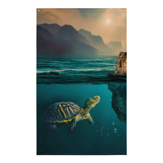 Turtle  Art Painting Flag Tapestry