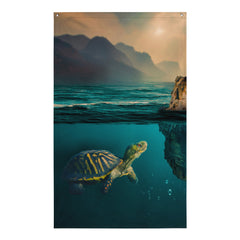 Turtle  Art Painting Flag Tapestry