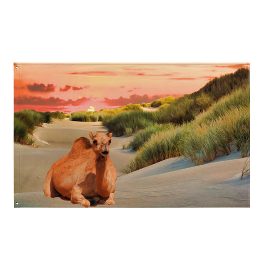 Santorini Wall Art Painting Flag Tapestry