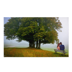 Love Under Tree Painitng Flag Tapestry