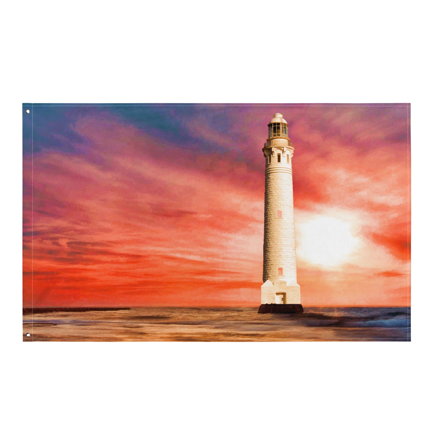Lighthouse Wall Art Painting Flag Tapestry
