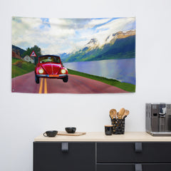 Great Ocean Road Painting Flag Tapestry