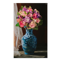 Flower  and Vase Painting Flag Tapestry