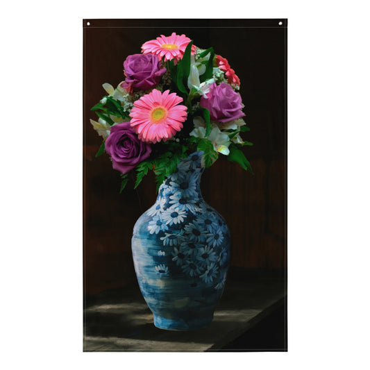 Flowers Wall art Painting Flag Tapestry