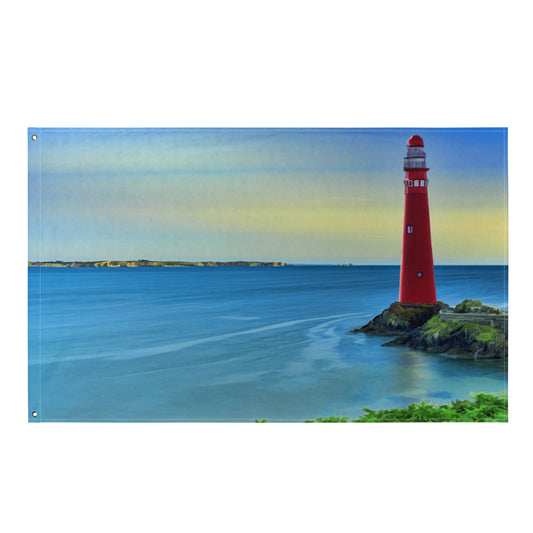 Lighthouse Painting 4 Flag Tapestry