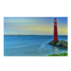 Lighthouse Painting 4 Flag Tapestry