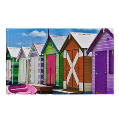 Melborne Beach House Painting Flag Tapestry