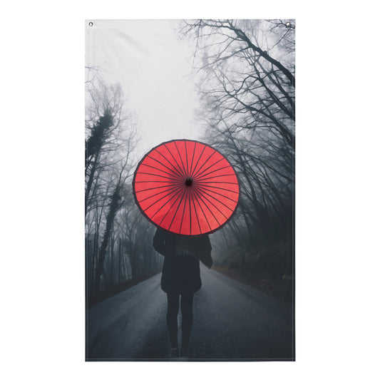Way to Home Umbrella Painting Flag Tapestry