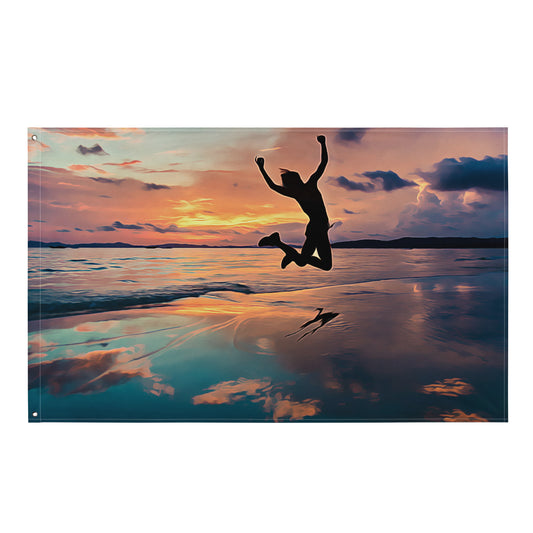 Love in the Air Painting Flag Tapestry
