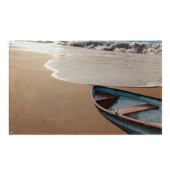 Ocean Paint Boat Painting Flag Tapestry