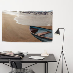 Ocean Paint Boat Painting Flag Tapestry