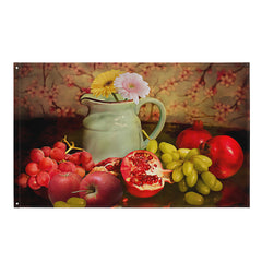 Fruits Painting 2 Flag Tapestry