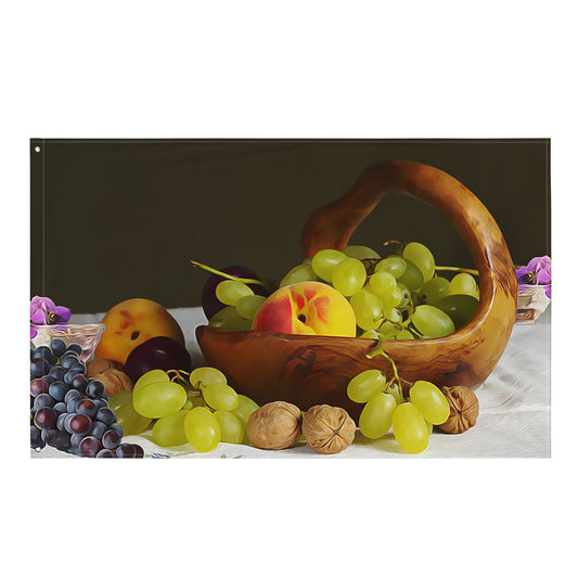 Vintage Still Life  Painting Flag Tapestry