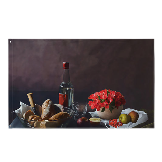 White Wine Painting Flag Tapestry