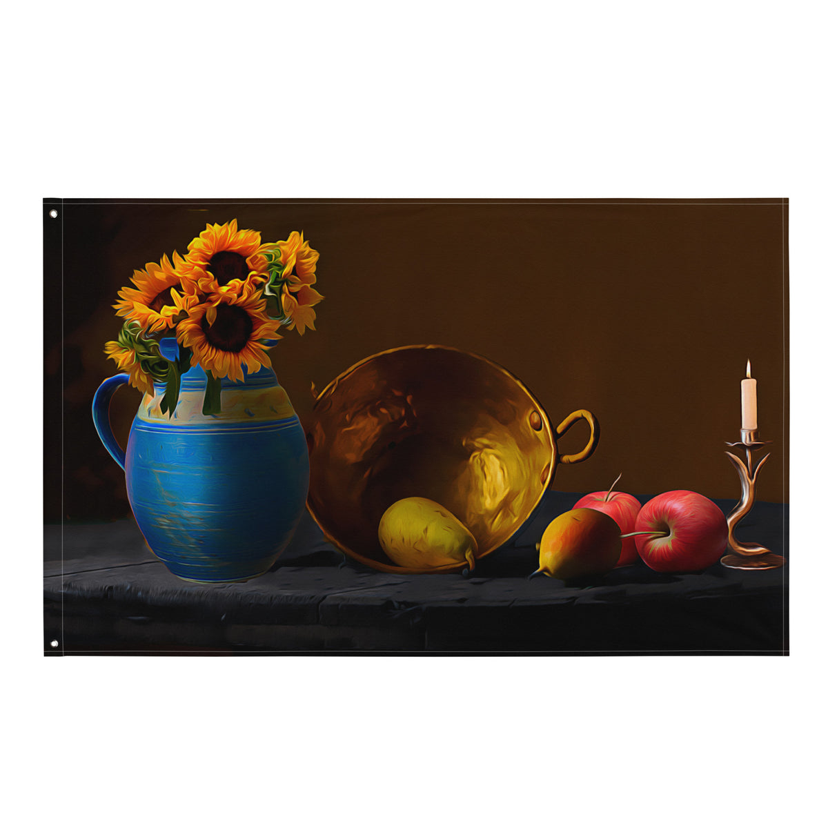 Wok Still Life Painting Flag Tapestry