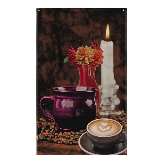 Still Life Vinatge Painting 2 Flag Tapestry