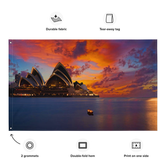 Sydney Opera House Painting Flag Tapestry