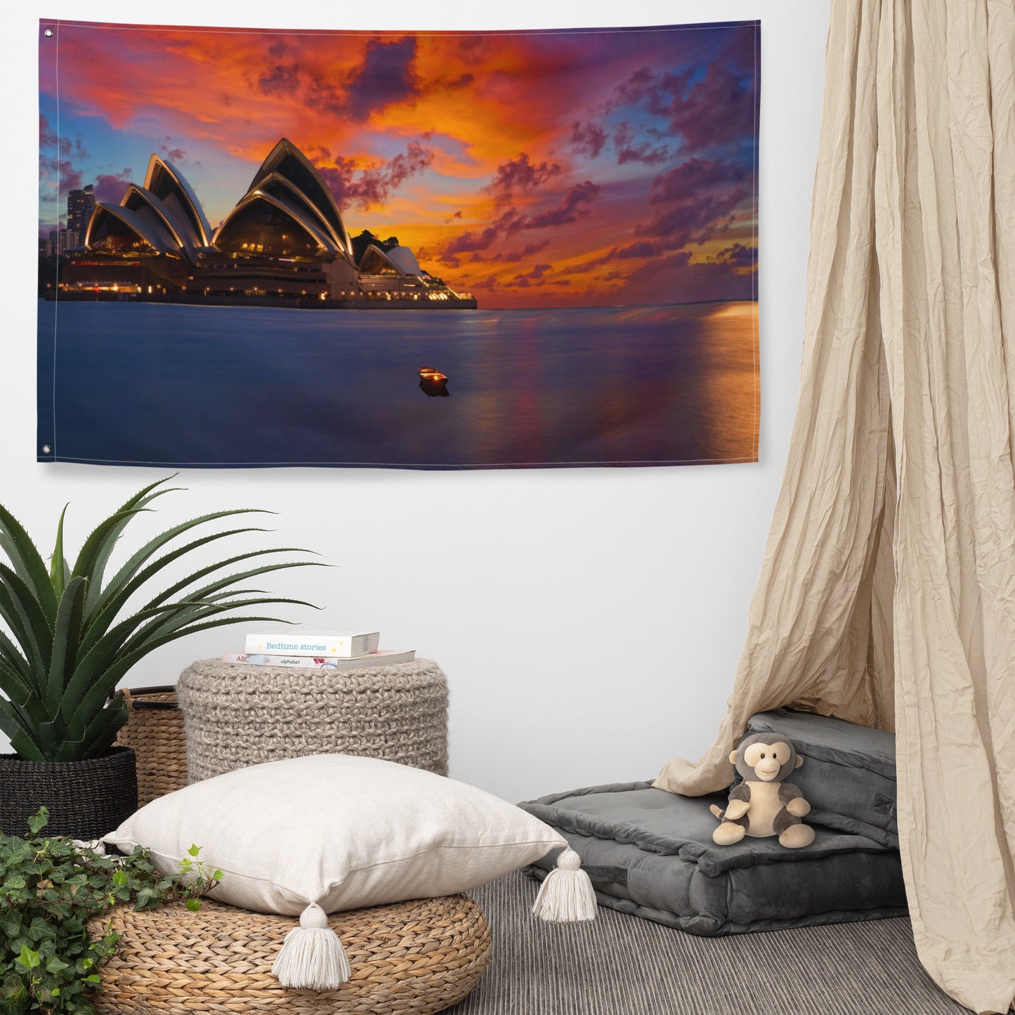 Sydney Opera House Painting Flag Tapestry