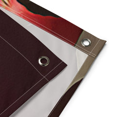 Still Life Wine Painting 4 Flag Tapestry
