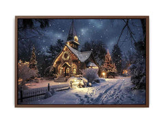 Winter Canvas Christmas   Painting Print