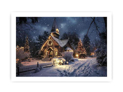 Winter Canvas Christmas   Painting Print