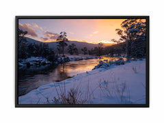 River Sundown Canvas Art Print