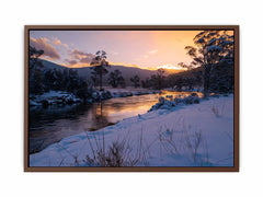 River Sundown Canvas Art Print