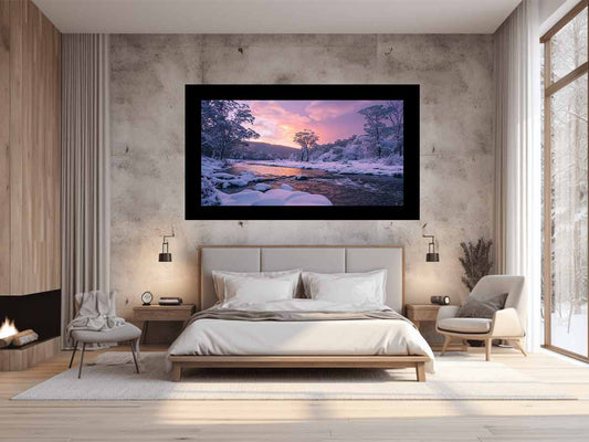 River Sunrise  Canvas Painting  Print