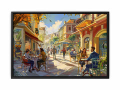 Street cafe Watercolor Painting