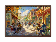 Street cafe Watercolor Painting