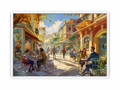 Street cafe Watercolor Painting