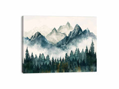 Foggy Mountian Valley  Canvas Art Print