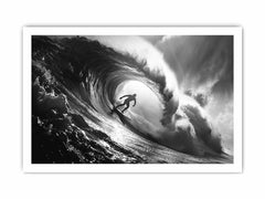 Surfer Canvas Art Print Black white Photography