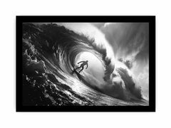 Surfer Canvas Art Print Black white Photography