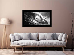 Surfer Canvas Art Print Black white Photography