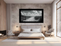 Beach Path Canvas Art Print balck & white Photography