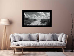 Beach Path Canvas Art Print balck & white Photography