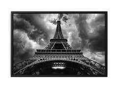 Eiffel Tower  photograhy black white Canvas Art Print