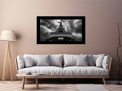 Eiffel Tower  photograhy black white Canvas Art Print