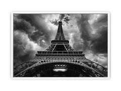 Eiffel Tower  photograhy black white Canvas Art Print