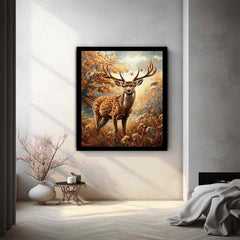 Deer Animal  Canvas Painting  Print