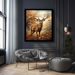 Deer Animal  Canvas Painting  Print
